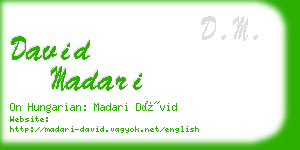 david madari business card